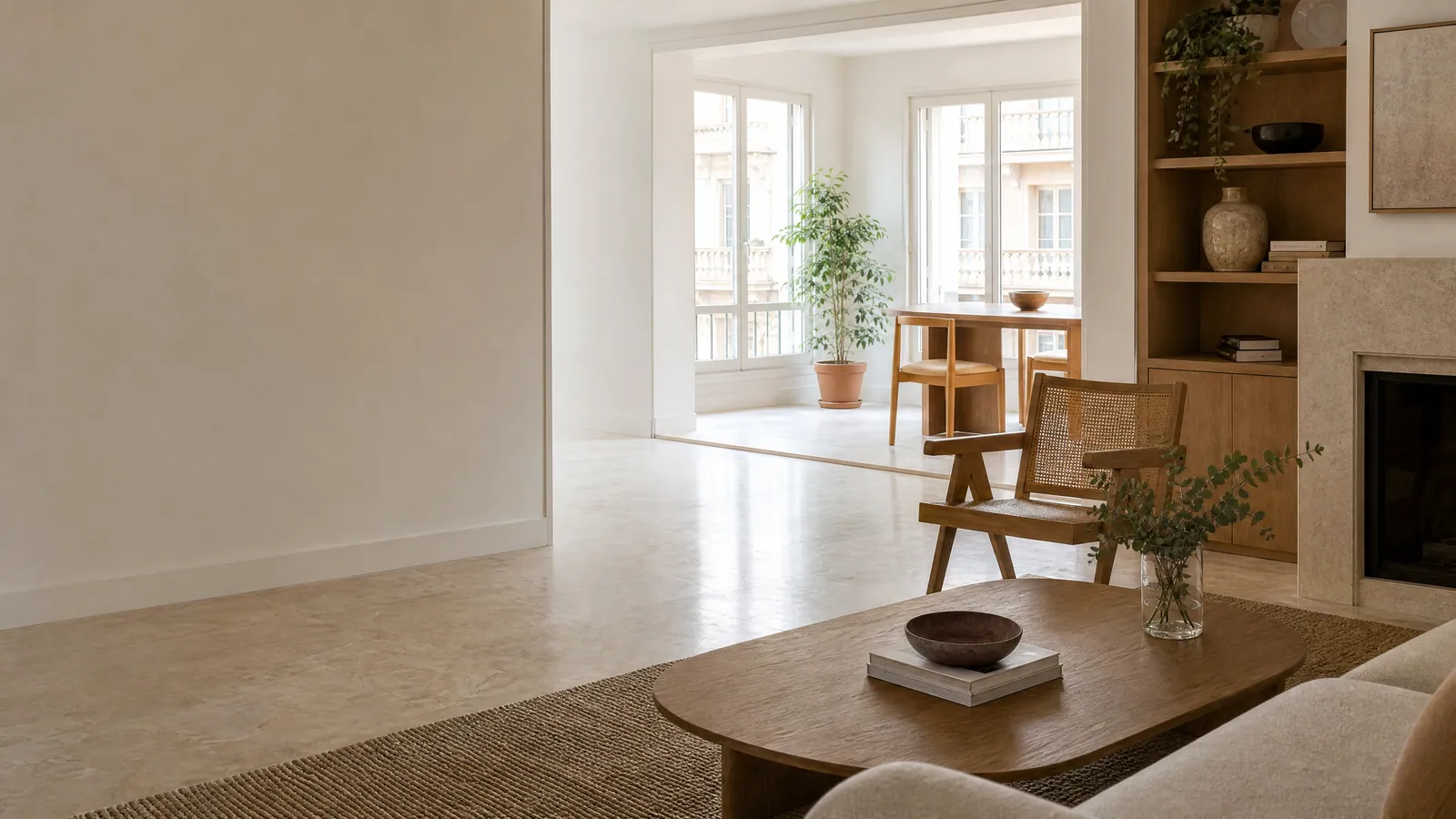 Interior residencial luminoso y reformado, ejemplo visual de un espacio que debe valorarse por su estado real